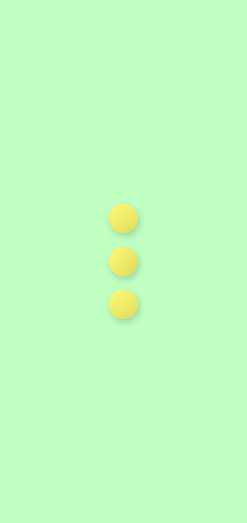 Three dots, circles, flat, green, minimal, mint, shades, shadow, yellow, HD phone wallpaper