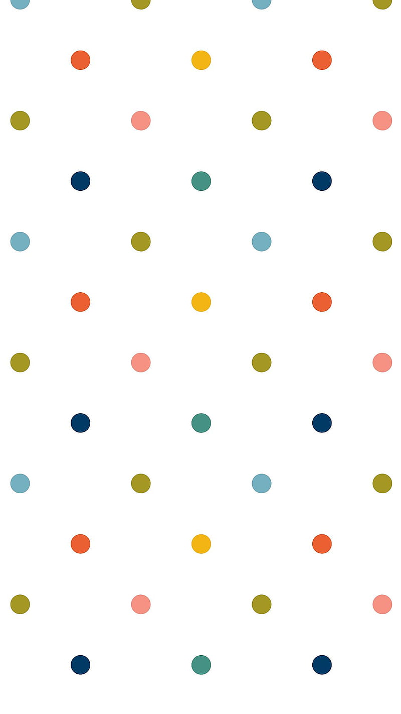 Polka-Dots, blue, green, orange, pink, small, HD phone wallpaper | Peakpx