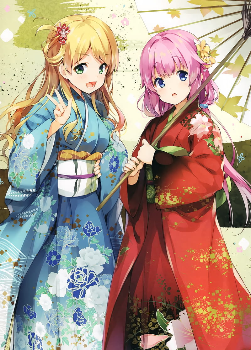 Kimono Anime Girl PNG Image With Transparent Background | TOPpng