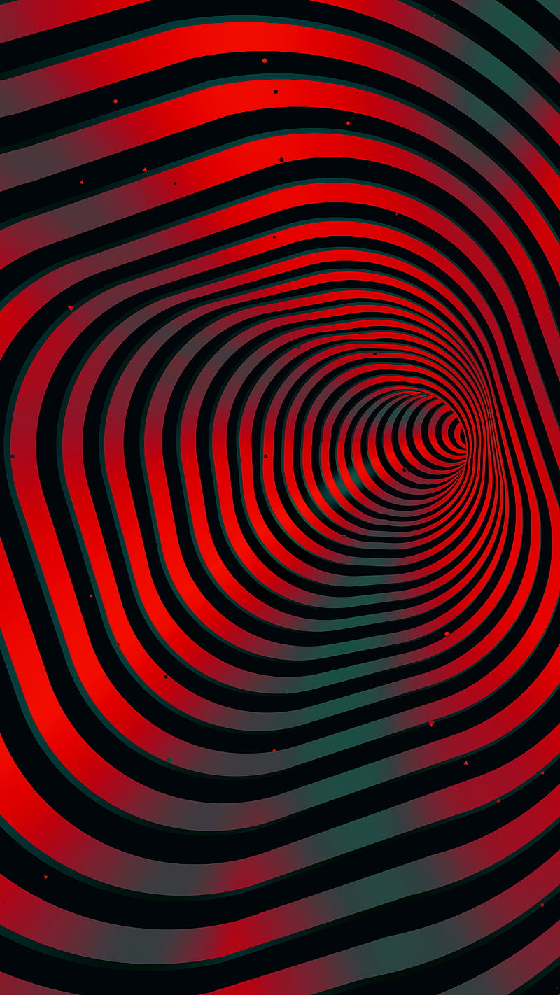 Square wormhole (red), Black-hole, Divin, channel, hypnotic, illusion, immersion, kinetic, math, music, opart, optical-art, portal, red, science, space, striped, time-travel, tunnel, visual, HD phone wallpaper