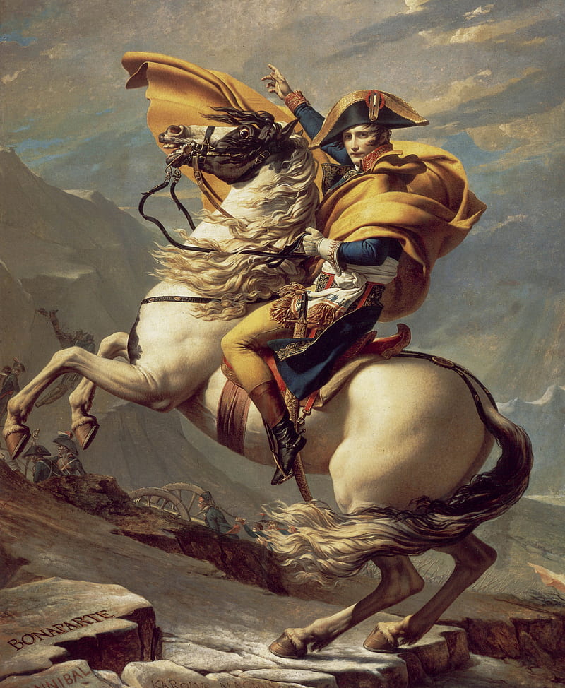 Jacques Louis David, painting, french revolution, Napoleon Bonaparte, HD phone wallpaper