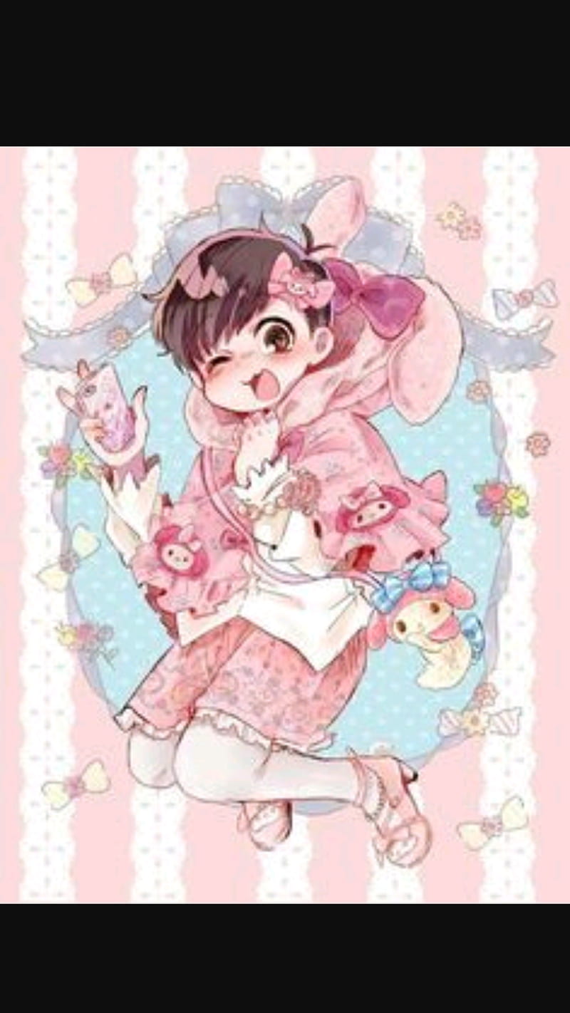 Kawaii Todomatsu, osomatsu, osomatsu-san, pink, HD phone wallpaper