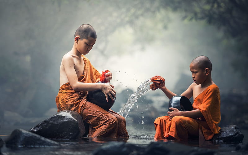 Children Buddhist Monks Mac, Buddha Monk, HD wallpaper