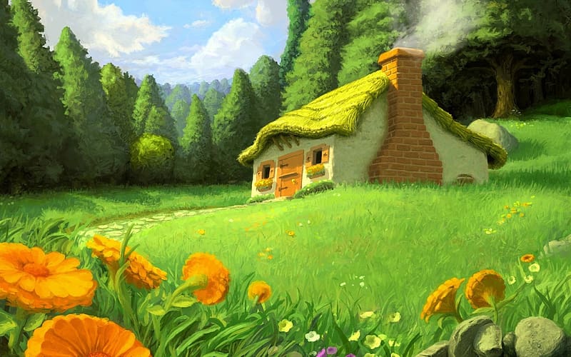 Nature, House, Artistic, HD wallpaper | Peakpx