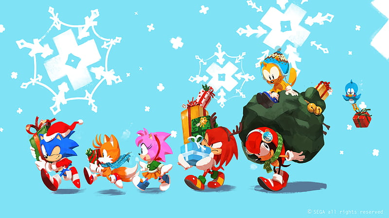 TV Show, Sonic Mania Adventures, Amy Rose, Christmas, Classic Amy, Classic Knuckles, Classic Sonic, Classic Tails, Knuckles the Echidna, Mighty the Armadillo, Miles 