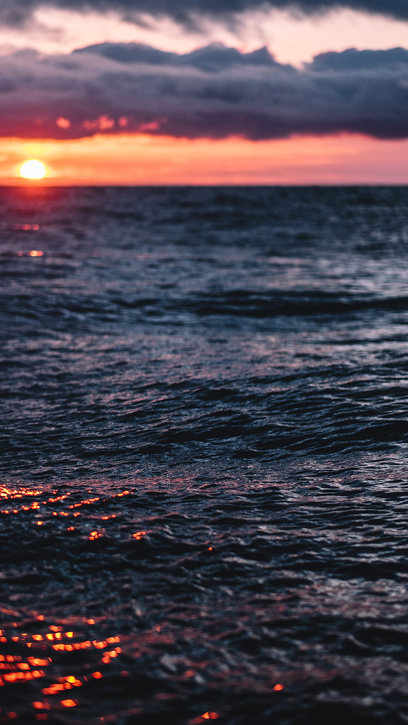 sunset, landscape, water, HD phone wallpaper