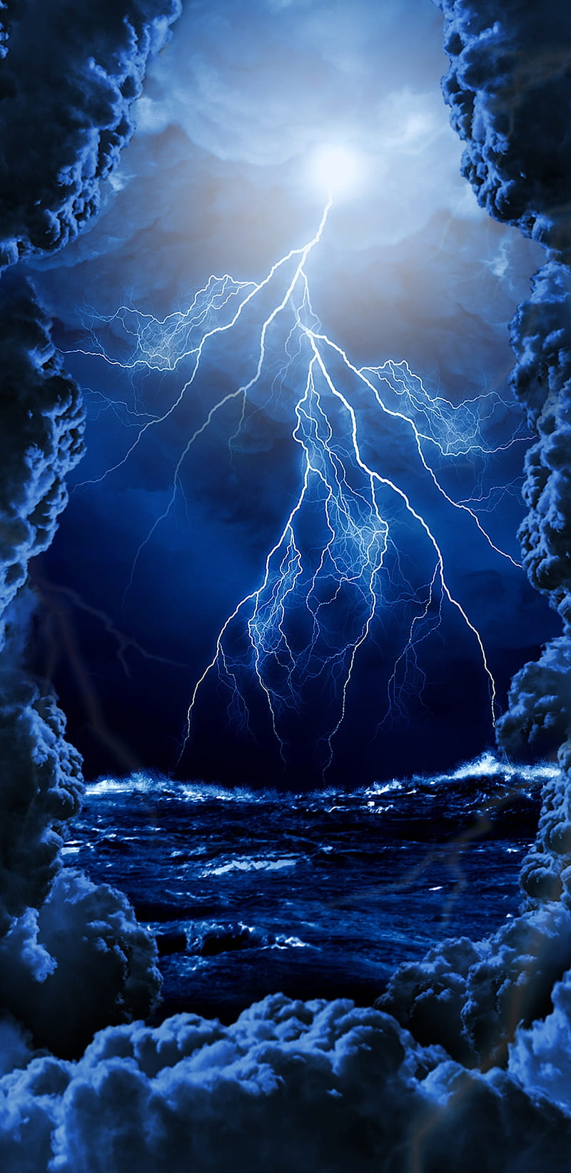 Thunder struck, beach, lightning, nature, paper, storm, strike, wall, HD  phone wallpaper | Peakpx