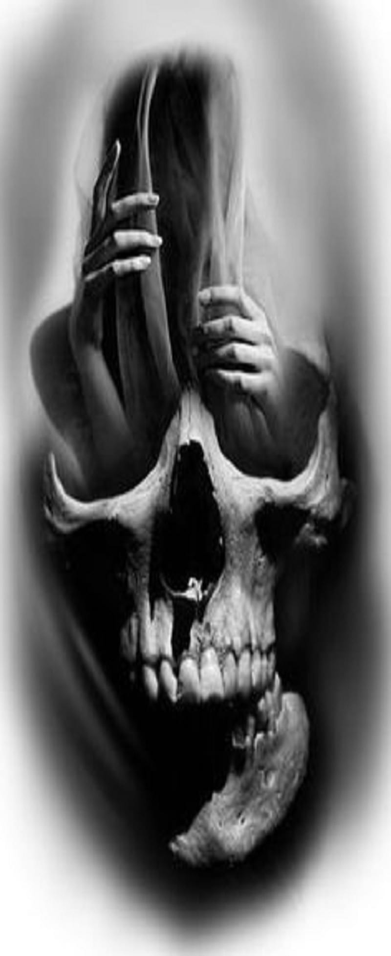 Skull illusion, broken, grim, HD phone wallpaper | Peakpx