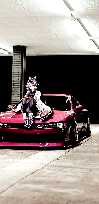 Car, jdm, demonslayer, shinobu, anime, HD phone wallpaper
