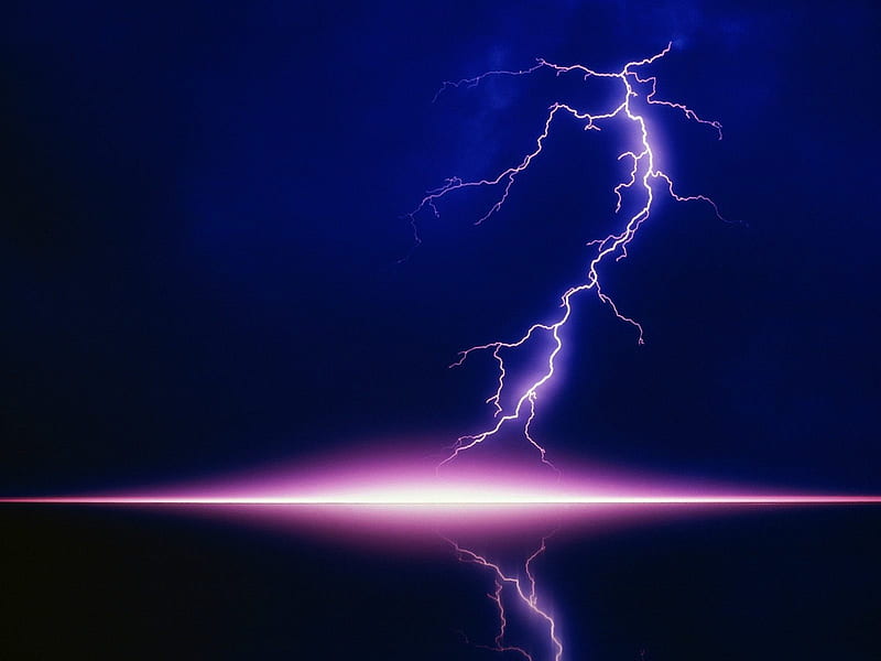 one cool strike, graphy, purple, nature, bonito, lightening, sky, storm, pink, HD wallpaper