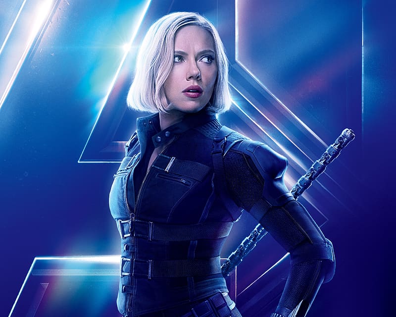 Scarlett Johansson, Avengers, Movie, White Hair, Black Widow, The Avengers, Natasha Romanoff, Avengers: Infinity War, HD wallpaper