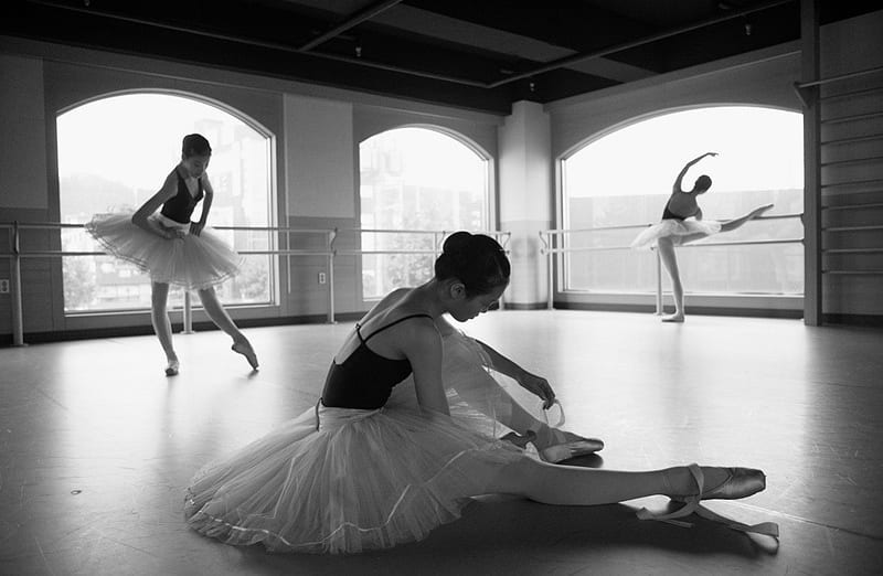 ballet, ballerina, black, dancer, graphy, wp, bw, dance, white, HD wallpaper