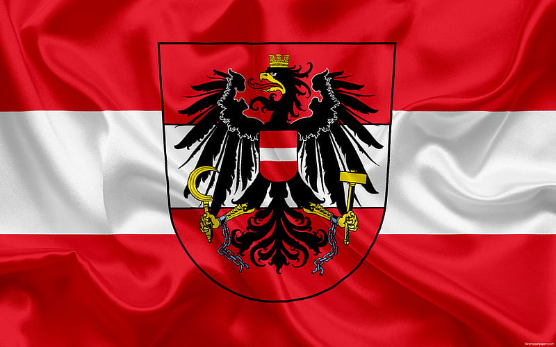 Austria national football team, emblem, logo, flag, Europe, flag of Austria, football, HD wallpaper