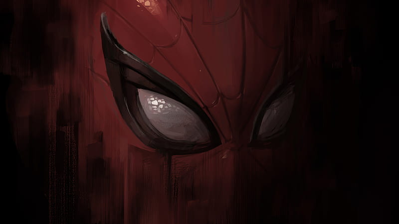 Spiderman Mask Closeup, spiderman superheroes, artwork, artist, digital-art, artstation, HD wallpaper