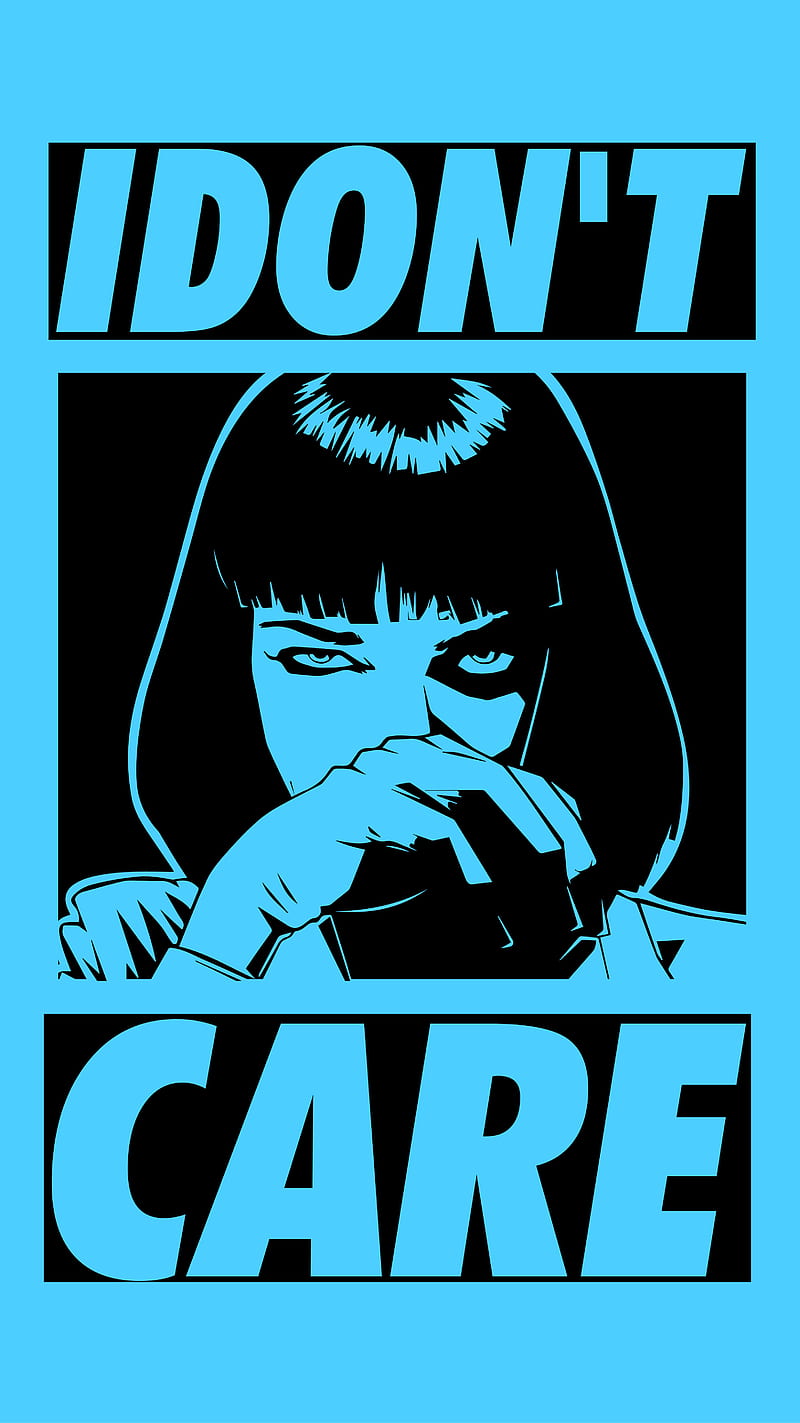 IDONT CARE, art, designs, drawing, girl art, people, quotes, vector, HD phone wallpaper