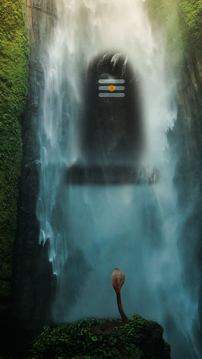 Shivling In Waterfall, shivling, waterfall, lord shiva, god ...