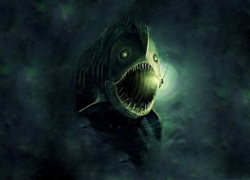 Deep Sea Creature, Monster, Abstract, Sea, Creature, HD wallpaper