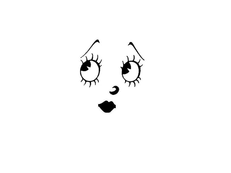 Betty Boop Face, betty boop, black, face, white, HD wallpaper