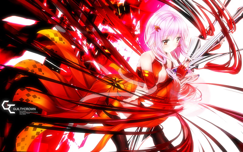 Wallpaper girl, anime, guilty crown, inori for mobile and desktop