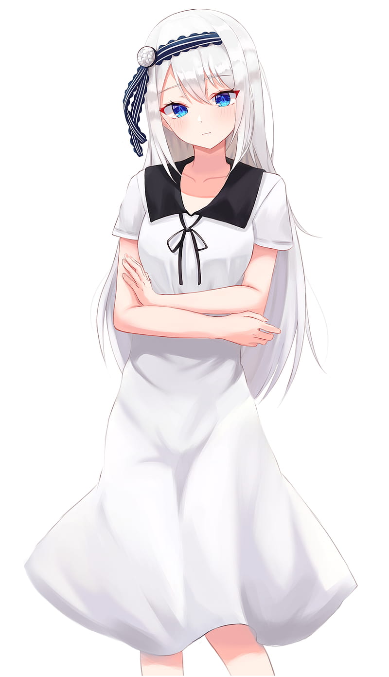 shirogane kei, white dress, long hair, kaguya-sama wa kokurasetai: tensai tachi no renai zunousen, Anime, HD phone wallpaper