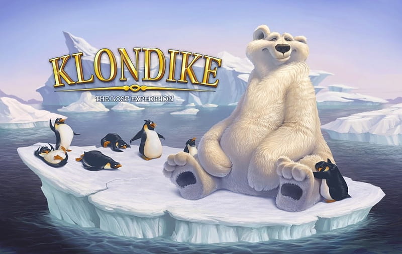 klondike, snow, penguin, bear, pole, sea, HD wallpaper