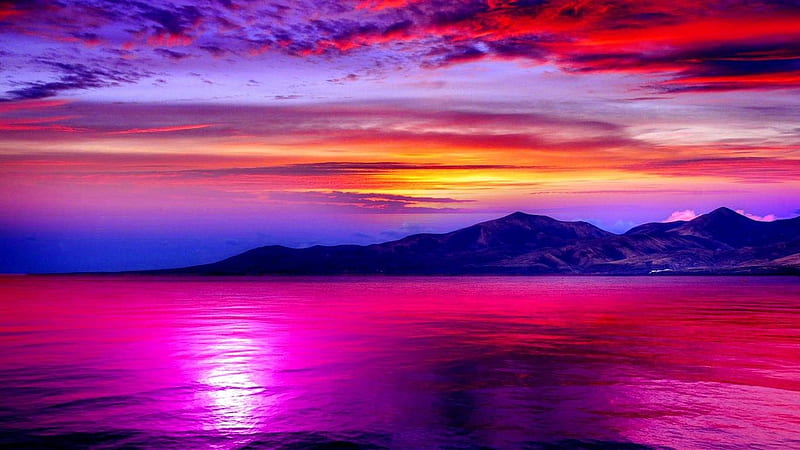 Sunset, cool, nature, fun, lake, HD wallpaper | Peakpx