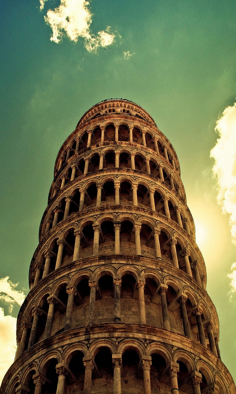 tower of pisa, architecture, building, italy, leaning tower of pisa, pisa, tower, HD phone wallpaper
