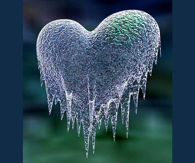 Cold cold heart, ice, icicles, cld, heart, HD wallpaper
