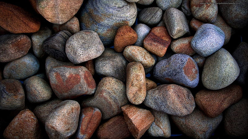 Pebbles, rocks, brown, grey nature, bonito, HD wallpaper