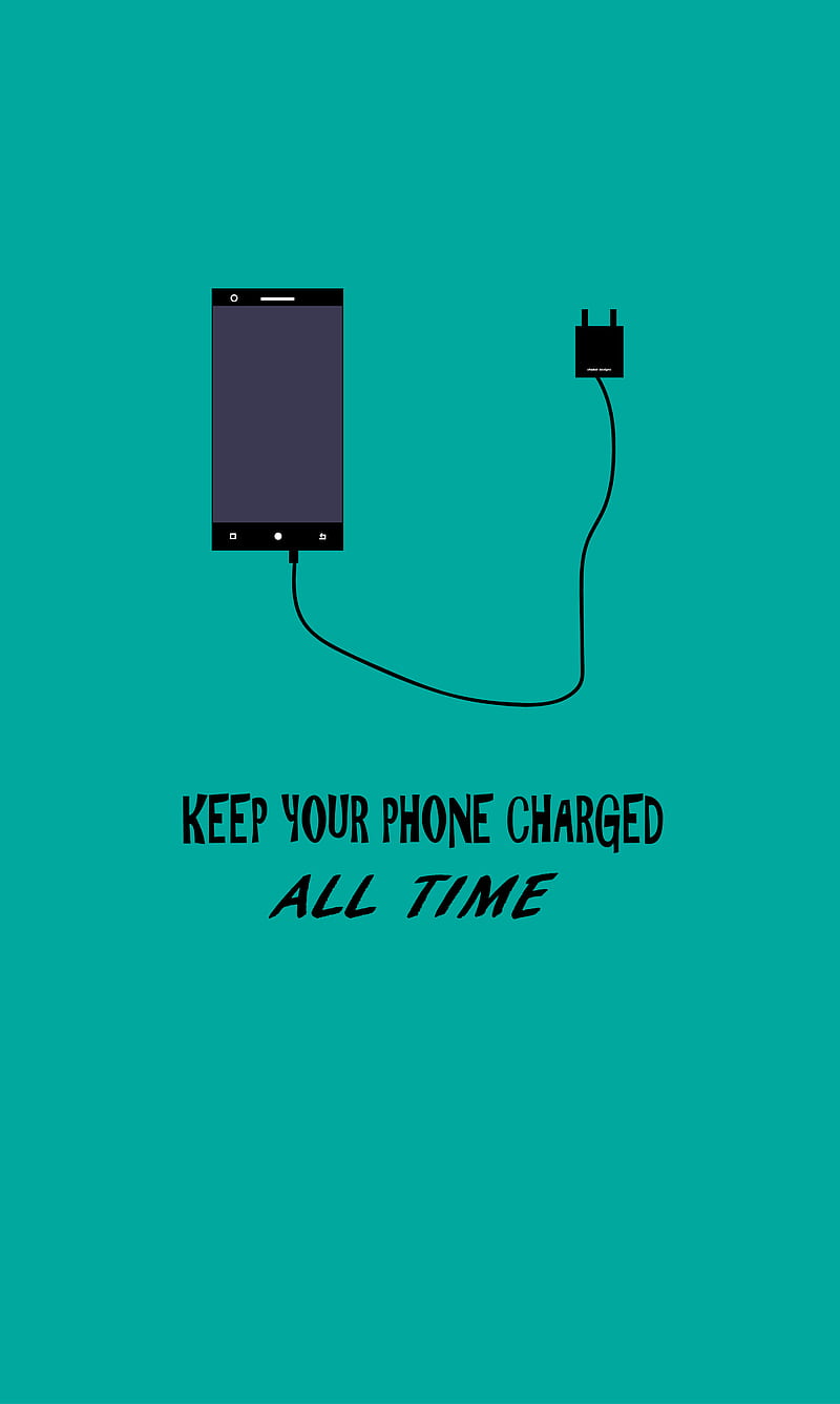 Charge your phone, amoled, amoled, black, gris, keep your phone charged, letter, minimalist, simple, HD phone wallpaper