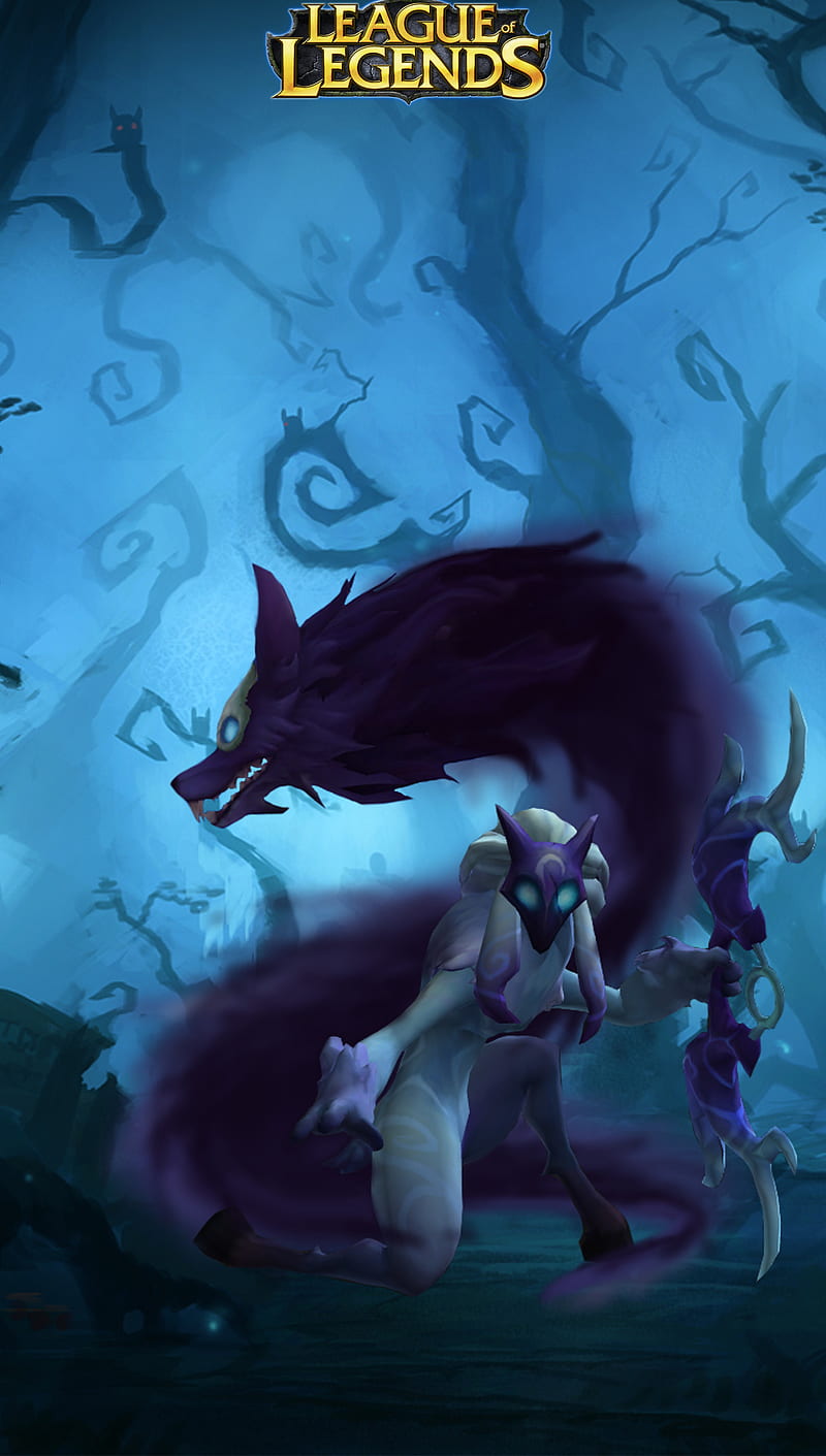 Kindred LoL, kindred, league of legends, lol, HD phone wallpaper