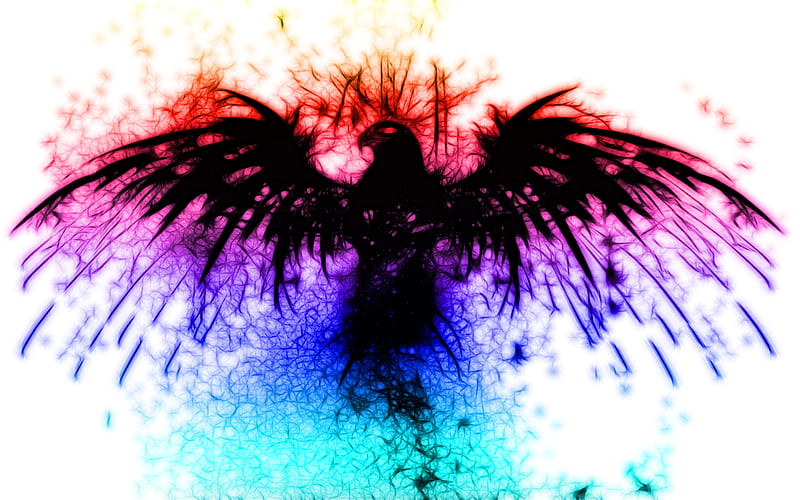 phoenix, wings, fantasy bird, Fantasy, HD wallpaper