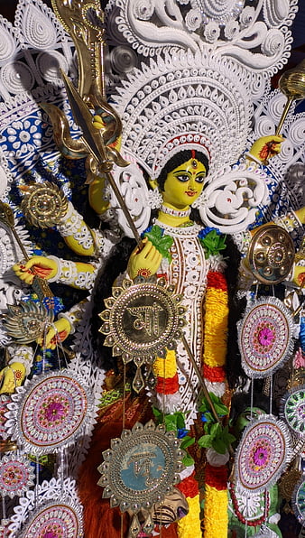 Bhagawati - (Poster with Glitter) | Happy navratri images, Maa durga image,  Navratri images