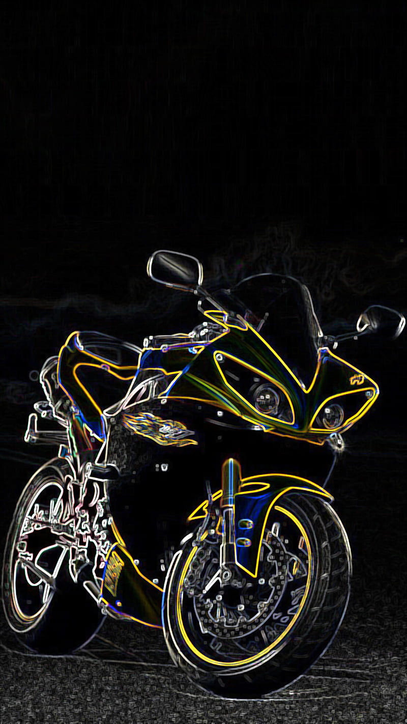 Yamaha wires, bike, black, speed, HD phone wallpaper