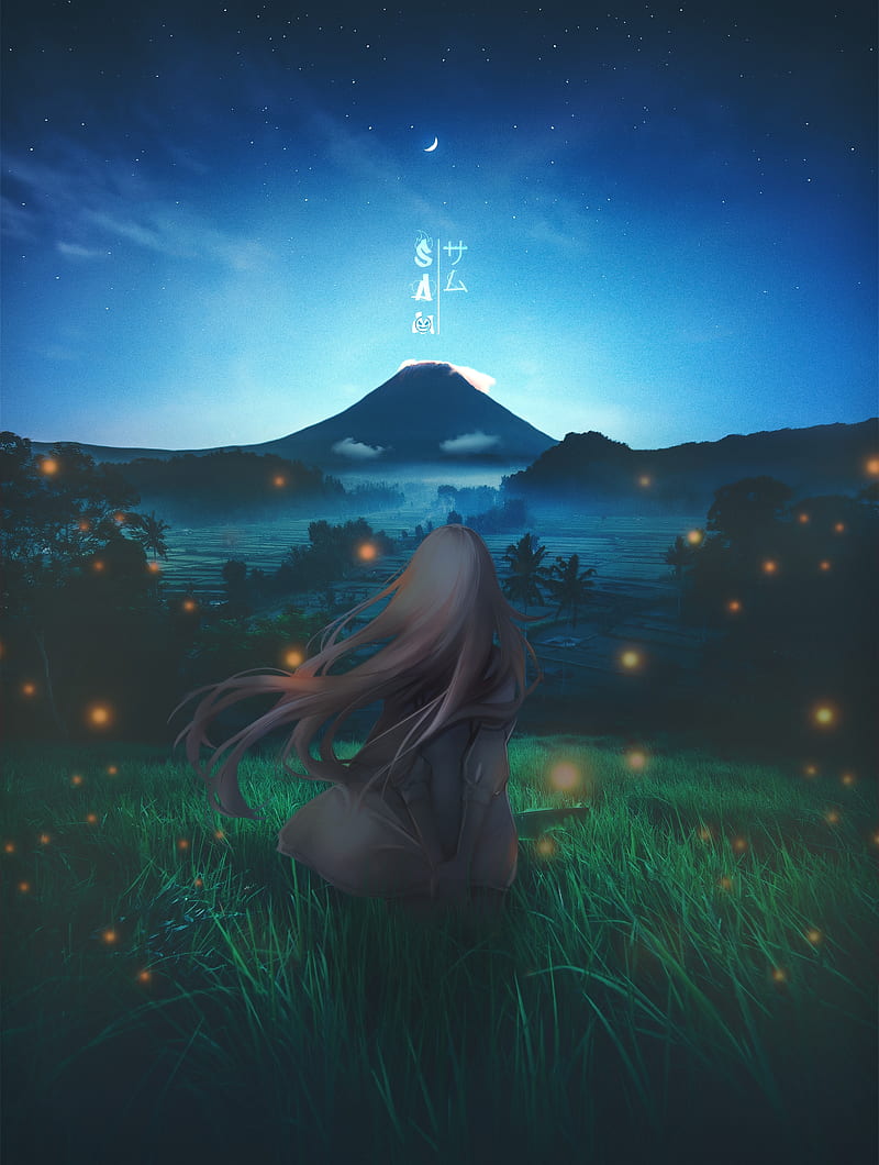 🔥 Green Mountain Anime Field Background HD Download | CBEditz