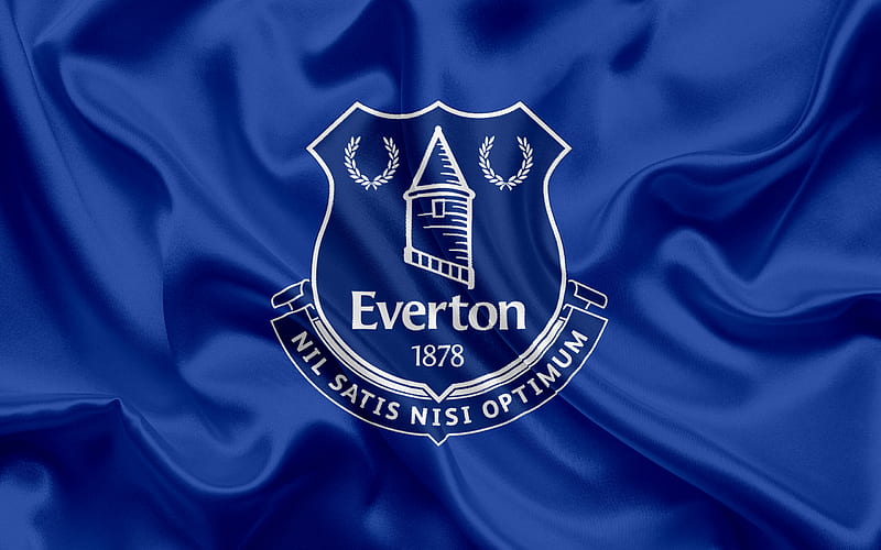 Everton, Football Club, Premier League, football, Liverpool, United Kingdom, England, flag, Everton emblem, logo, English football club, HD wallpaper