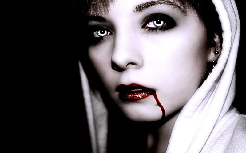 Vampire, fantasy, gothic, blood, HD wallpaper