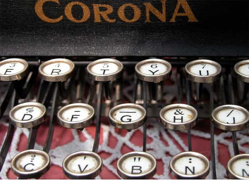 Old Corona, alphabet, keys, typewriter, corona, vintage, HD wallpaper
