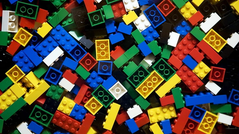 Legos, snap together, assorted colors, 1600x900, toys, HD wallpaper