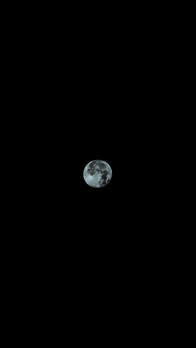 moon, black, night, craters, HD phone wallpaper