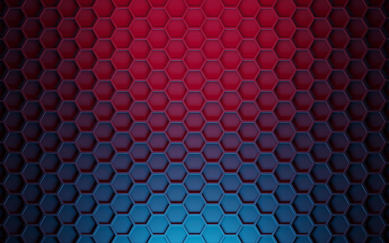 hexagons 3d texture, polygons texture, hexagons metal background, purple blue hexagons background, creative hexagons background, hexagons texture, polygons background, HD wallpaper