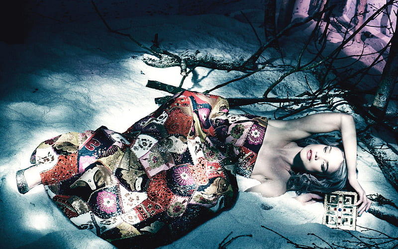 Natalia Vodianova, model, oscar de la renta, beauty, fashion, winter, HD wallpaper