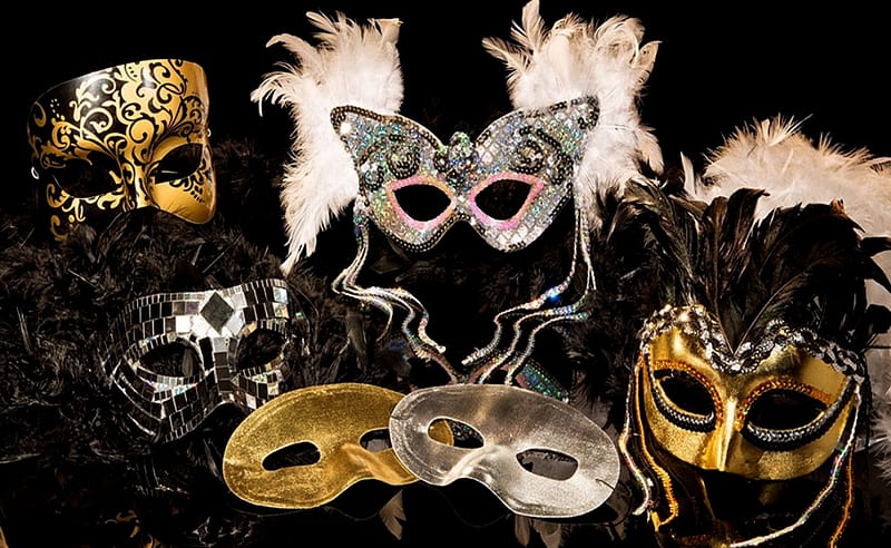 New Years Masks, Silver, Masks, New, Year, Women, White, Men, Gold, HD wallpaper