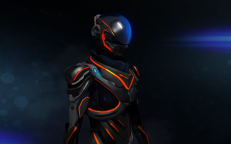 Mass Effect Andromeda, 3d art, cyber warrior, 2018 games, Mass Effect, HD wallpaper