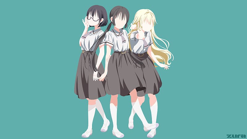 Anime, Kasumi Nomura, Asobi Asobase, Hanako Honda, Olivia (Asobi Asobase), HD wallpaper