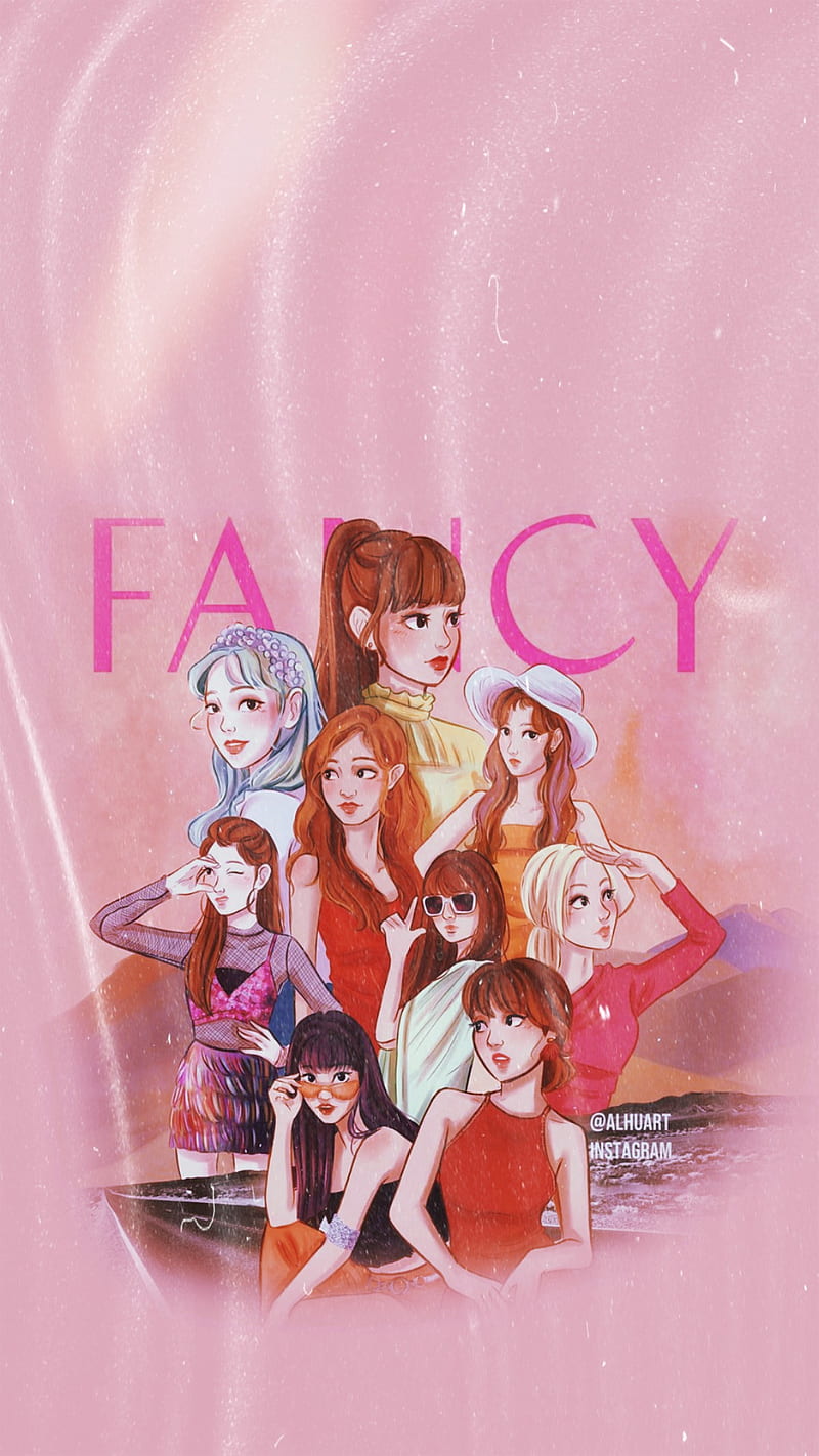 TWICE FANCY ANIME anime girls cute korea kpop pink pop retro HD  phone wallpaper  Peakpx