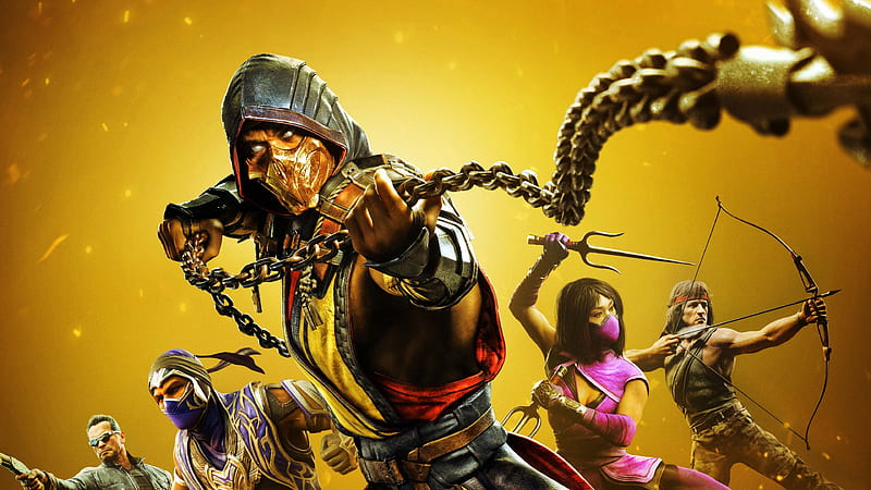 Scorpion With Chain Weapon Mortal Kombat 11, HD wallpaper