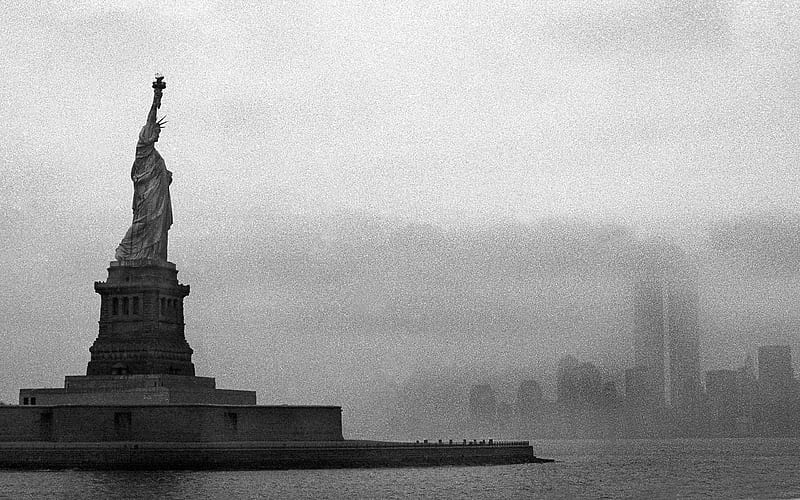 statue of liberty-Vintage style graphy, HD wallpaper