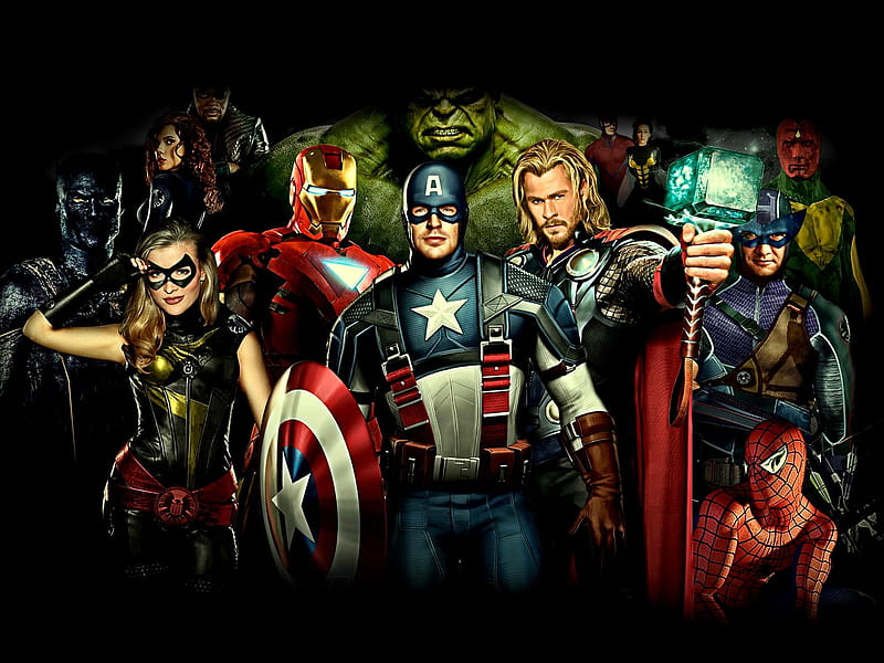 The Avengers, movie, characters, film, 2012, loki, thor, HD wallpaper