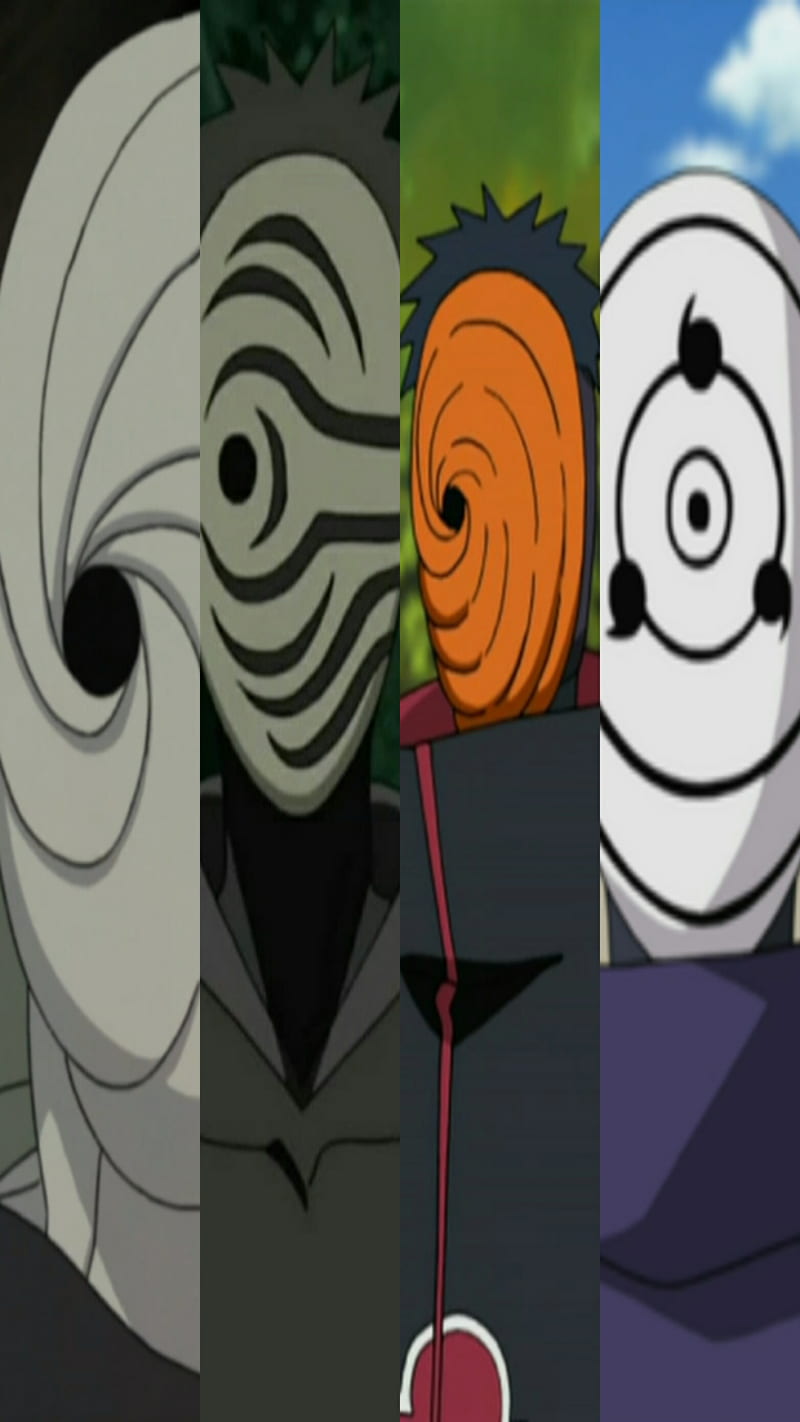 Obito, itachi, madara, mask, minato, naruto, sasuke, sharingan, shippuden, tobi, zetsu, HD phone wallpaper